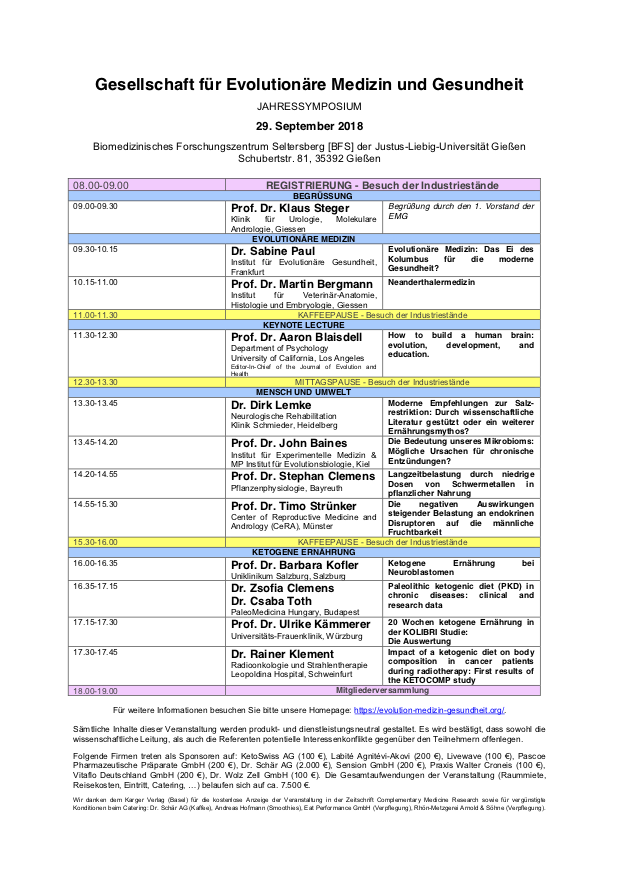 Programm Symposium DGPE 2017